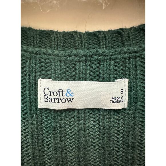 CROFT & BARROW | Dark Green Cable Knit Pullover Sweater | Women’s Small - Picture 6 of 8